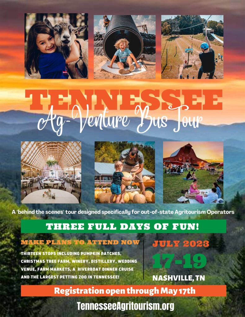 2023 Tennessee Agventure Bus Tour Flyer